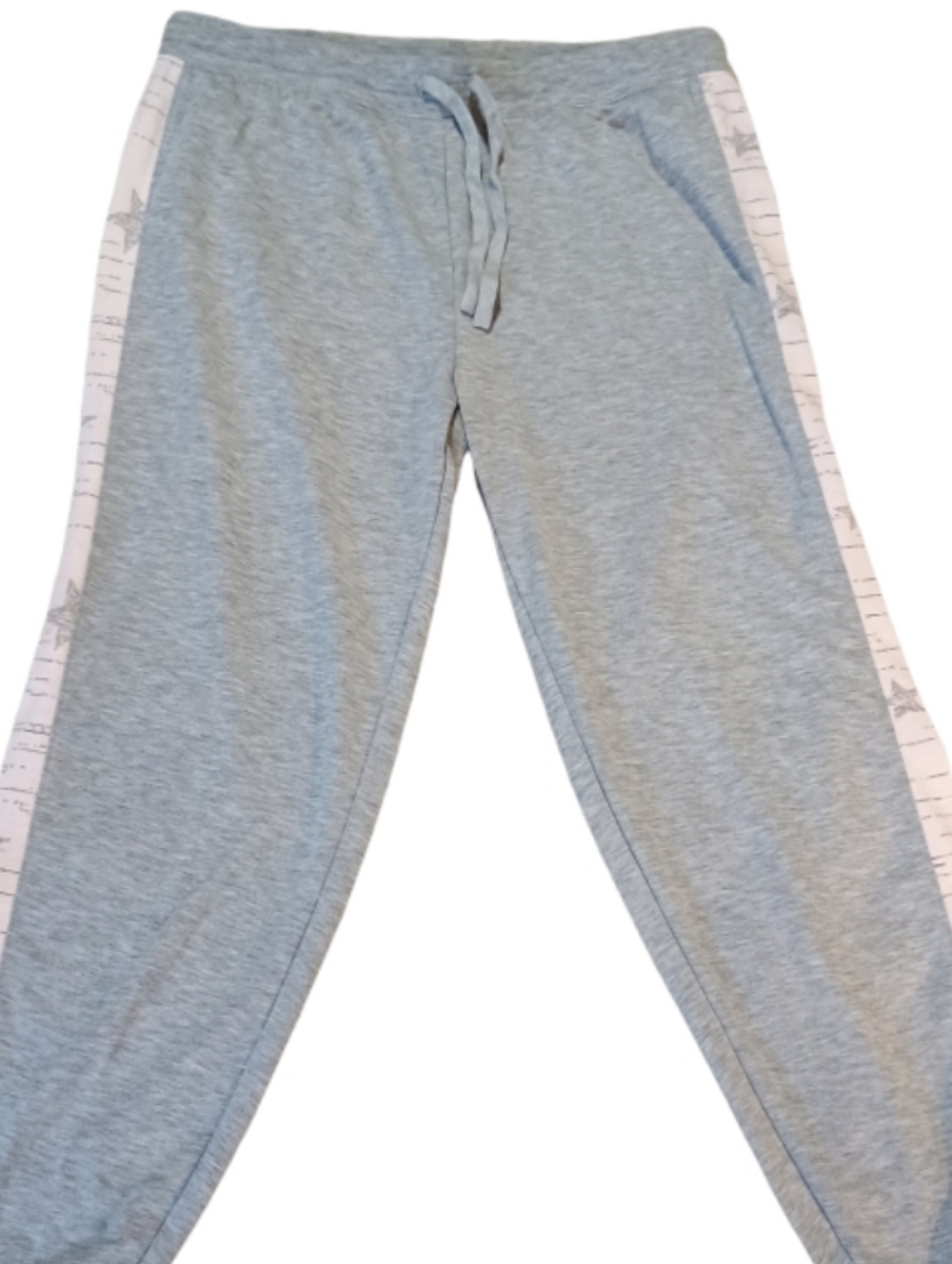 Splendid Heather Gray Jogger Sweatpants with White Side And Stars - Picture 3 of 3